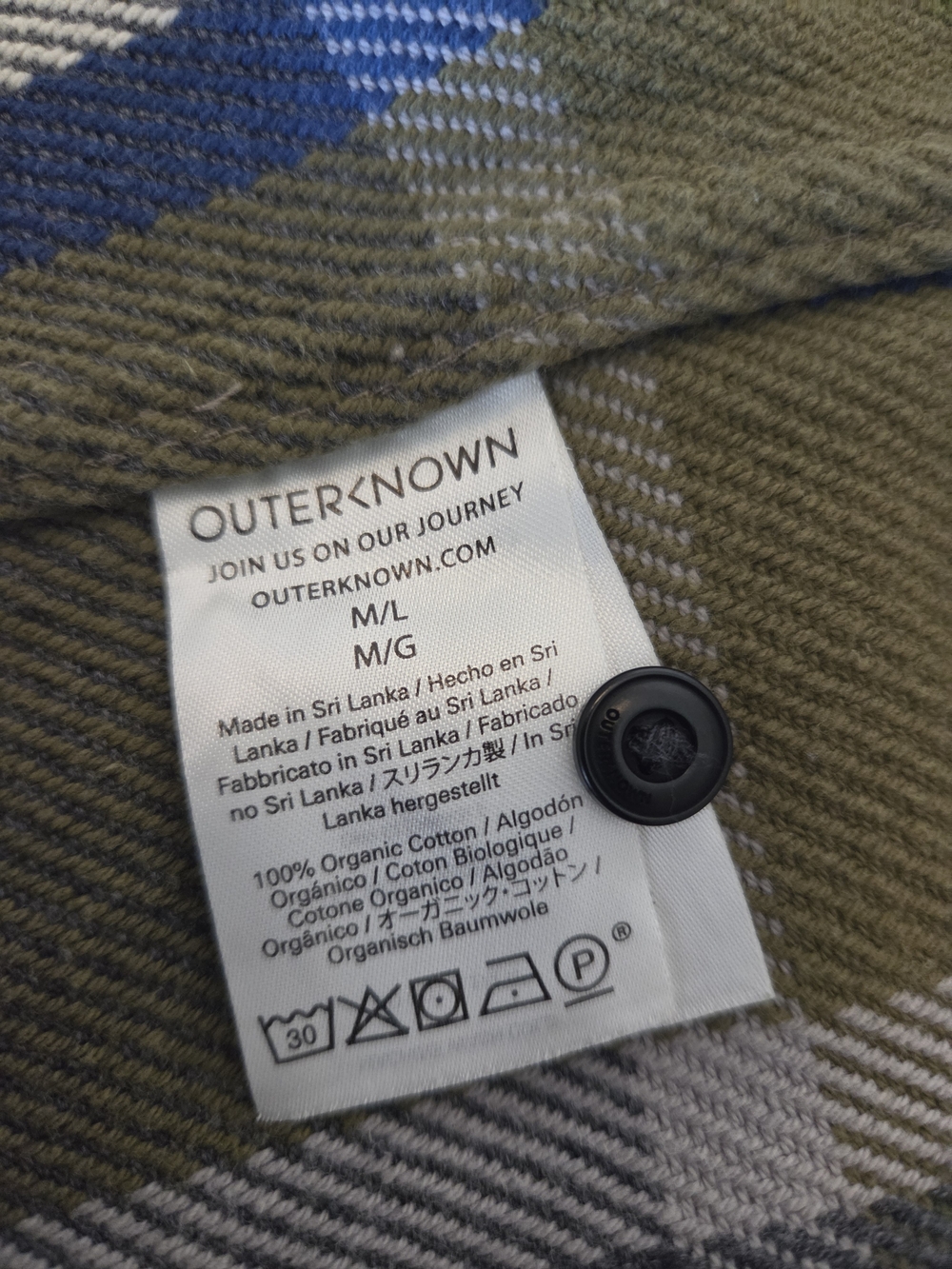 Outerknown Blanket Shirt 100% Organic Cotton Size M/L - Picture 5 of 7